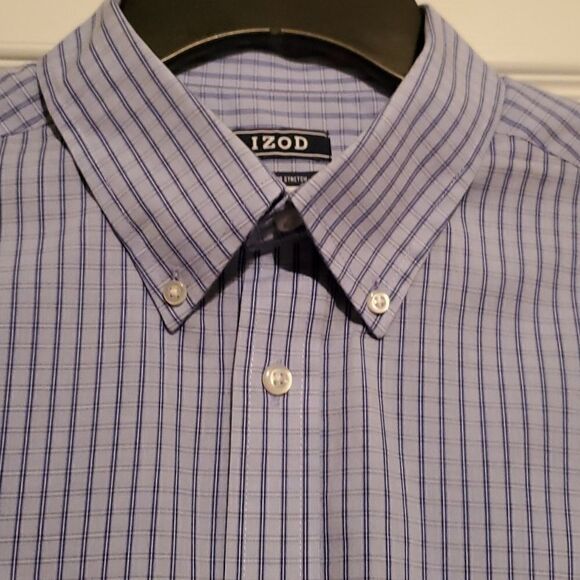 NWOT IZOD Men's Regular Fit Button Down Dress Shirt size Large - Picture 3 of 9
